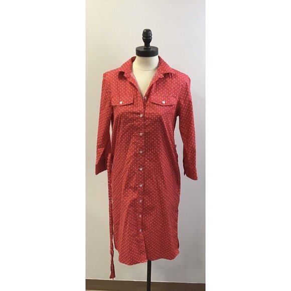 Jones New York Signature Woman’s Red Polka Dot Dress Size Small - Picture 3 of 3